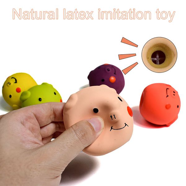 Niedliche Haustierspielzeug kreative Farbe Schwein Squeep Squeaky Chew Interactive Games Training lustige Spielzeug weiche Gummi -Mini -Spielzeughundvorräte