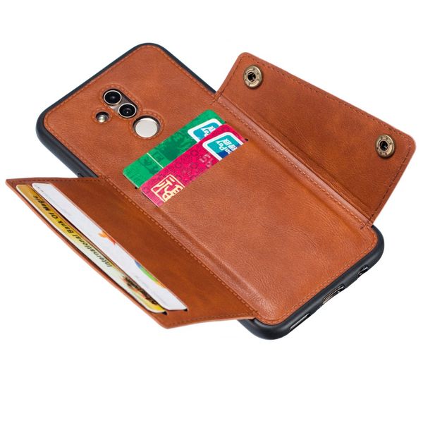 Cytanh Multi -Cardhalter -Brieftaschenhülle für Huawei Mate 20 Lite P20 Lite P30 Pro Fahrzeug Magnetische Flip Lederkarte Tasche