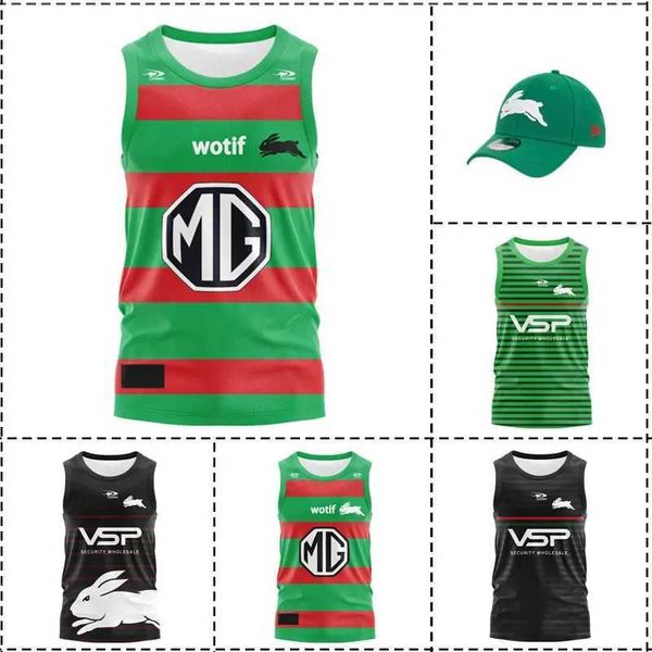 2024 South Sydney Rabbitohs Home Away Training Singlet Rugby Jersey - Herrengröße S -XXXL PRINT Benutzerdefinierte Namensnummer