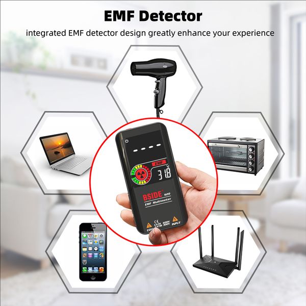 Bside S11/10/20 Smart Digital Multimeter 9999 Zählt TRMS Ultra tragbare wiederaufladbare Spannungstester Farbe LCD EMF -Detektor