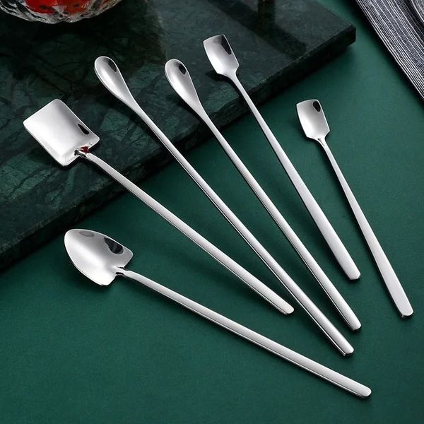 Ложка из нержавеющей стали Spoon Spoon Shovel Spoon для мороженого творческого чайного лоп-лопа