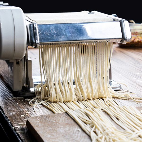 Prozessoren Haushalt Pasta Noodle Maker Edelstahl Kleine elektrische elektrische Vollautomatik -Ramen -Schneidmaschine SLK500