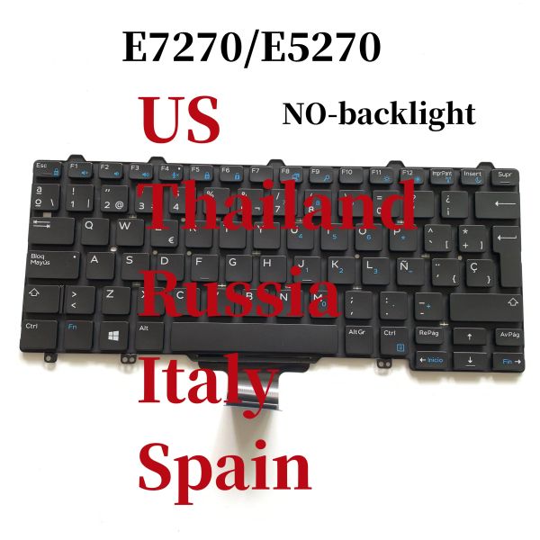 Teclados novo teclado de laptop original para dell latitude e5270 e7270 teclado nsklyauc Nobacklight