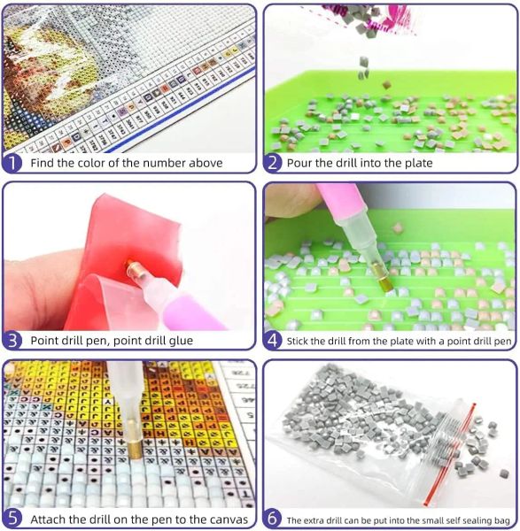 Diamude 5d di pittura diamante fai -da -te Diamante ricamo di ghepardi bestia da bestia di rini disegni a mosaico giungla