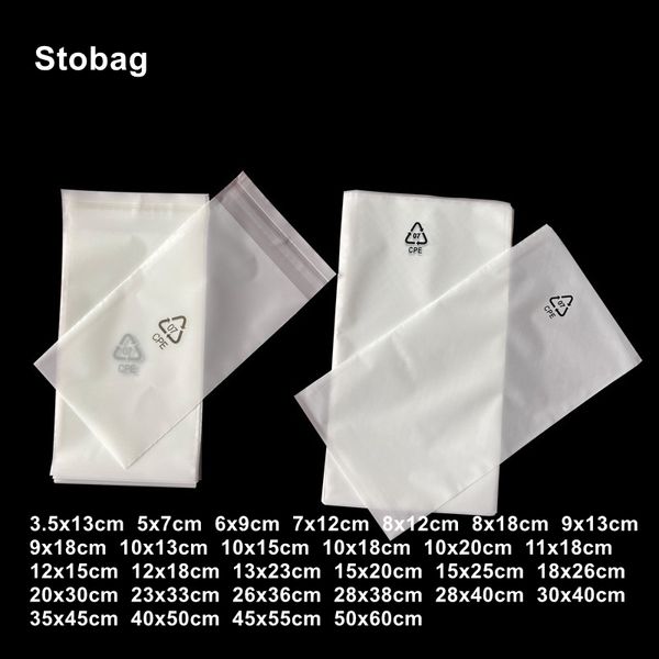 STOBAG CPE Frosted Bag versiegelt klare obere offene kleine selbstklebende Telefonhülle Daten Kabelverpackung Elektronische Produktbeutel Logo