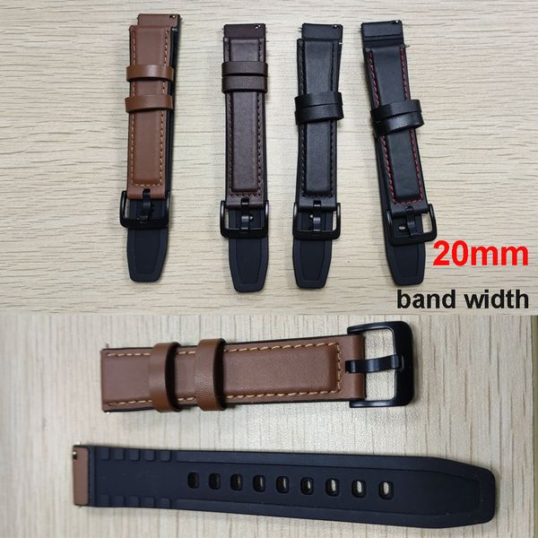 Nuovo cinturino da orologio in pelle in pelle in silicone per Garmin Forerunner 245 /Forerunner 645 /Vivoactive 3 Music Sostitucement Brance Band Strap