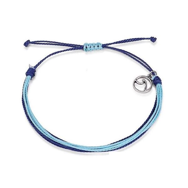 Pulseiras de charme novas corda de cera tecida mtilayer amizade onda de pulseira ajustável para mulheres meninas epacket entrega jóia dhm9p