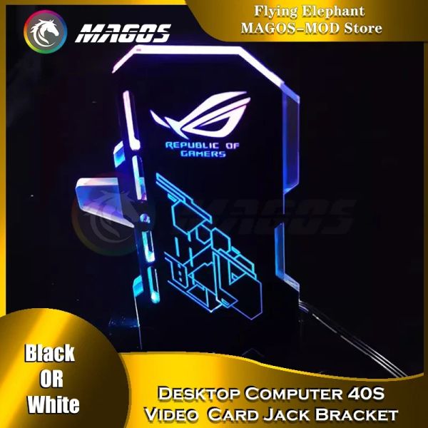 Kühlung Fantasy GPU Bracket Argb Aura Sync Grafikkarte Jack Bracket Vertikale Installation für Asus MSI Aorus Faith Black/White PC Mod