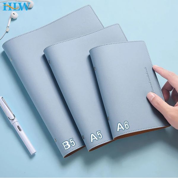 A6 A5 B5 Deri Kabuk Defter Halkası Bağlayıcı Kağıt Tutucu Taşınabilir Not Defteri Kırtasiye Hediyesi 240409