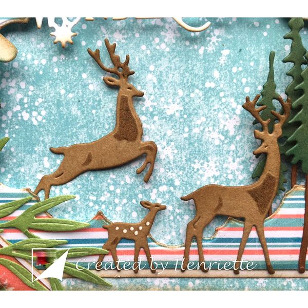 Nuovo taglio di metallo di cervo di Natale muore stencil carta scrapbooking fai -da -te che produce bere artigiane fai -da -te stampo stampo taglio