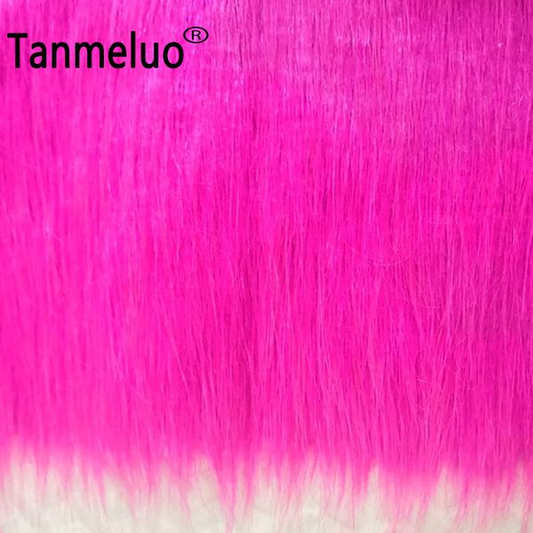 Tessuto peluce peluce in peluce lussuoso rosa nero tessuto in pelliccia lunga in pelliccia bianca solida per cucitura con bancono