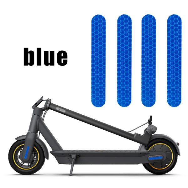 4pcs/defina nova tampa traseira dianteira adesiva eflection para Ninebot max g30 scooter elétrico aviso adesivo refletivo à prova de poeira