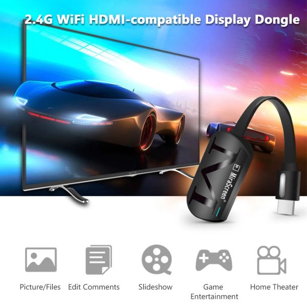 Box G4 2.4 g Wireless Miracast WiFi Display -Dongle -Adapter 1080p HD Mirror Screen Share Hdmicompatible TV Stick Support DLNA AirPlay