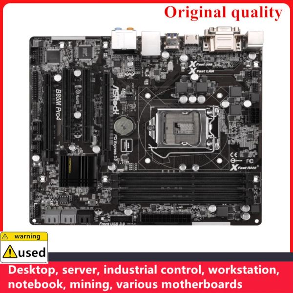 Placas -mãe usadas para as placas -mãe ASROCK B85M PRO4 LGA 1150 DDR3 32GB MATX PARA INTEL B85 PRINCIPAL SATA III USB3.0