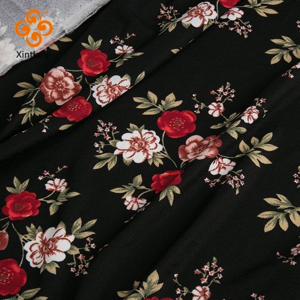 Tessuto di lycra Nigeria Polyester Spandex Stampa in maglia per leggings o abiti stretti 50*150 cm/pezzo TJ0552