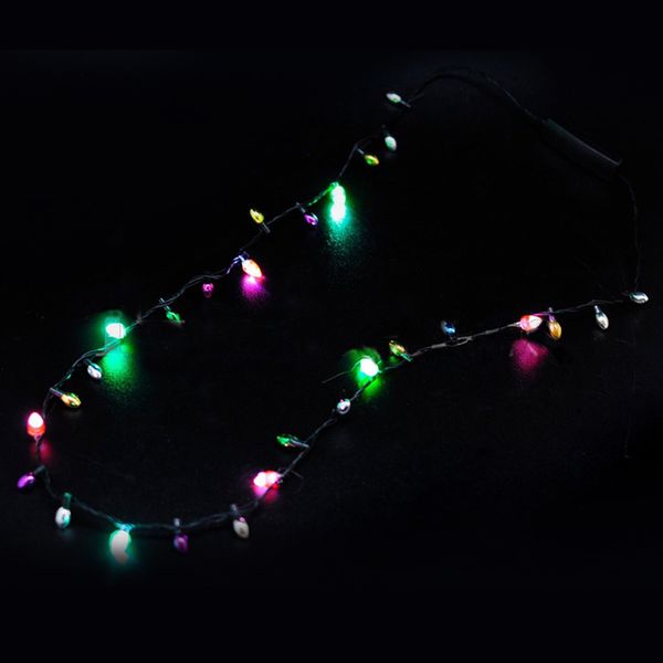 1 PCs Mini blinkende Leuchte Blinking Weihnachtslichter Kostüm Halskette 8 LED-Lampen Halloween Kostüm Hochzeitsfeier Dekoration
