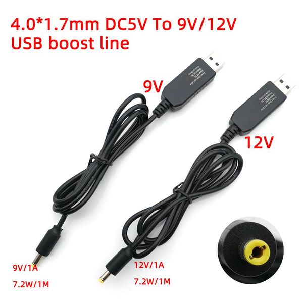 DC da 5v a 9V/12V da USB a 3,5*1,35 mm 4,0*1.7 Potenza di potenza Carica Adattatore per convertitore Cavo Adattatore Mobile Power Power Boost Filo