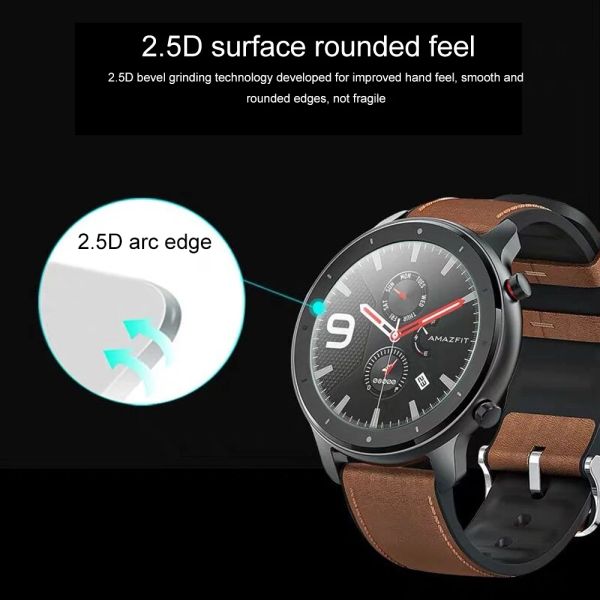 Fifata Glass Tempered Film für Xiaomi Amazfit GTR 47/42mm HD Clear Glass Film Voll Cover Screen für Amazfit GTR Smart Watch