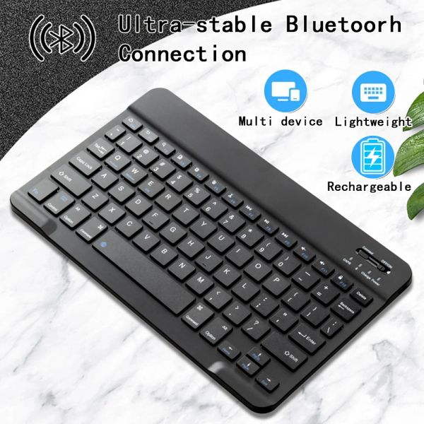 Teclado teclado teclado sem fio Bluetooth para ipad telefone tablet mini -teclado recarregável sem fio