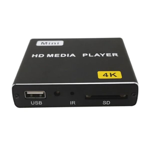 Kutu 4K Full HD 1080p HDD Multimedya Medya Reklam Oyuncu TV Kutusu Desteği HDMicompatible AV Çıktı MKV H.264 USB Disk SD KART