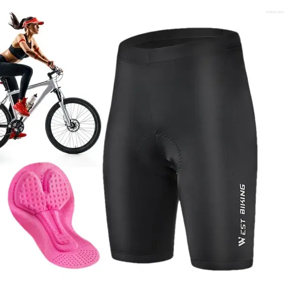 Shorts de vestuário de motocicleta com estofamento 3D acolchoado de ciclismo de ciclismo de bicicleta de bicicleta de bicicleta solta