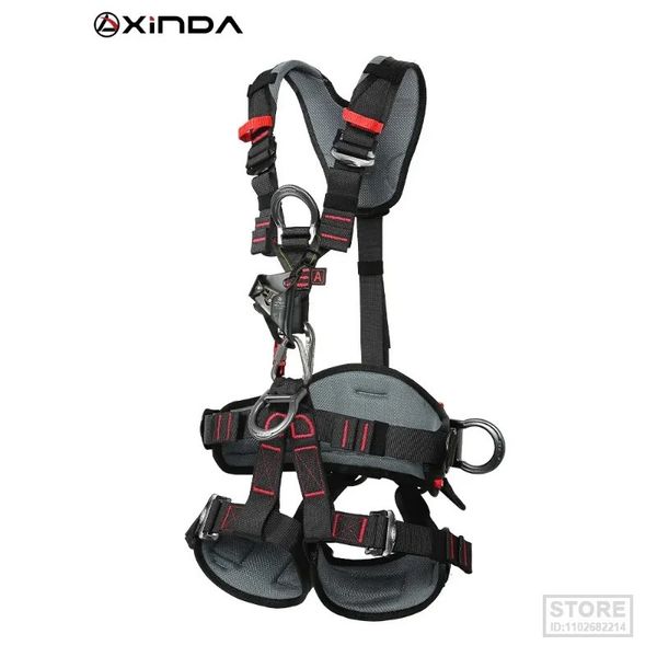 Xinda Hua Série Rock Shalbing Harness Cinturão de segurança integral Anti outono Equipamento removível Equipamento de proteção de altitude de cinco pontos 240325