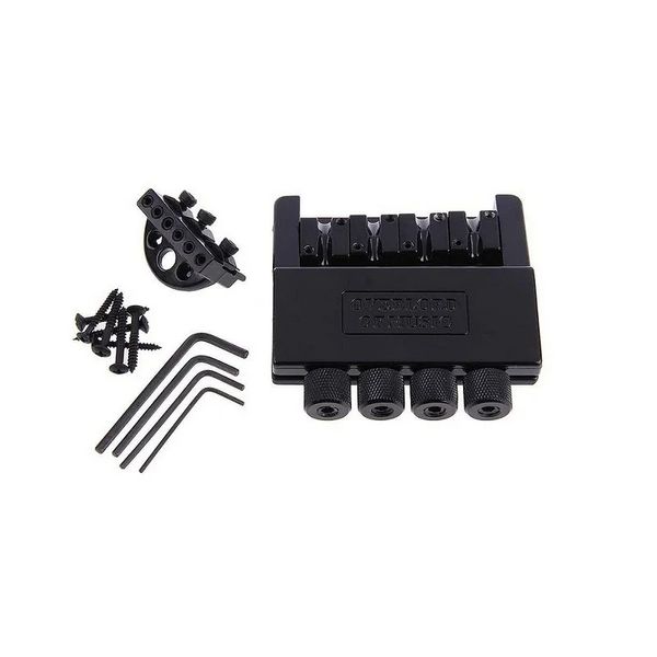 1 Set Black Headless 4 String E -Gitarrenbass Tremolo Bridge System für kopflose Gitarre