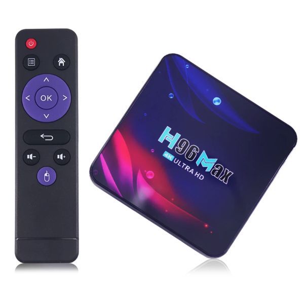 Kutu TV Kutusu Android 11 Bluetooth WiFi RK3318 Rockchip USB 3.0 H96 Maksimum Set Üst Kutu TV Alıcı Akıllı TV Kutusu Tvbox Medya Oyuncu