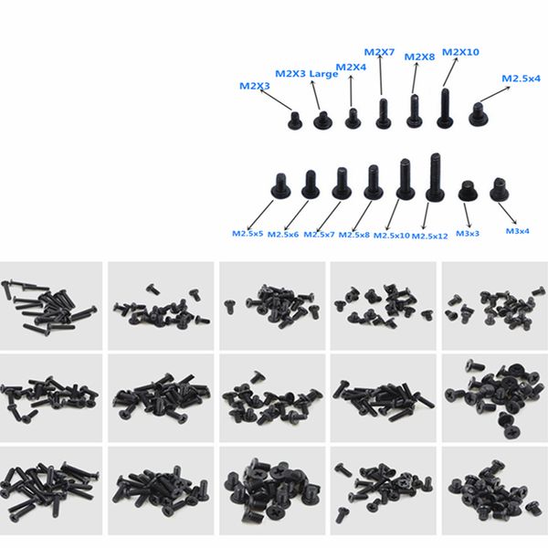 300pcs M2, M2.5, M3 Laptop Notebook parafusos de computadores Kit de substituição para HP IBM Dell Sony Ater Asus Lenovo Toshiba Gateway Samsung