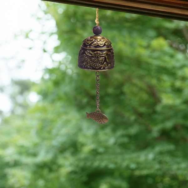 Винтажный резьба с ветром колокольчики сад декор подвесной подвеской Виндбелл на открытом воздушном храме Удачный орнамент домашние украшения