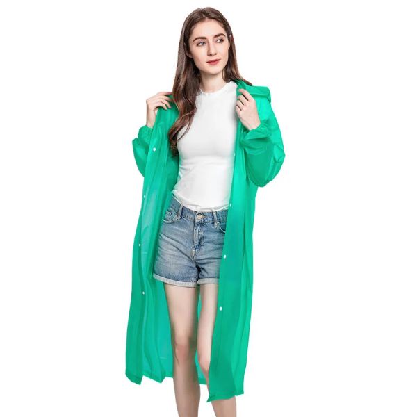 Kapuze Regen Poncho wasserdichte Windbreaker Frauen Regenmantel Männer Schwarze Regenkleidung Deckungen Eva Regenjacke Rainbekleidung Regenbekleidung