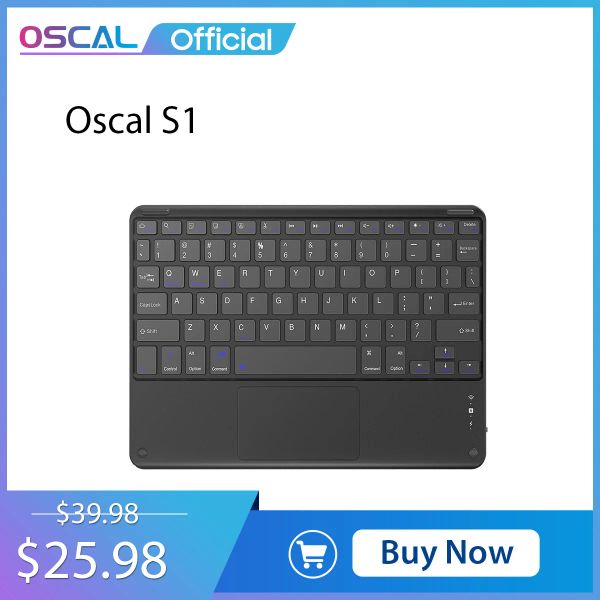 Teclados Oscal S1 Bluetooth Keyboard Wireless Inglês Arábico Francês Disponível teclado para tablet PC Android iOS Windows