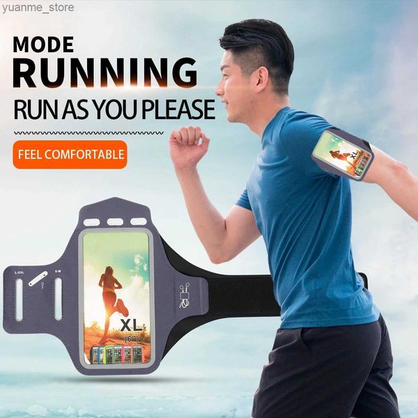 Sportsäcke 7-Zoll tragbares Handy Sports Arm Sleeve Pocket Outdoor Running Fitness Yoga Running Climbing Wanderweg Sporttasche Y240410