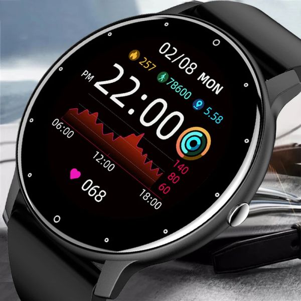 Смотреть мужчины Smart Watch Full Touch Screen Digital Fitness Tracker IP68.