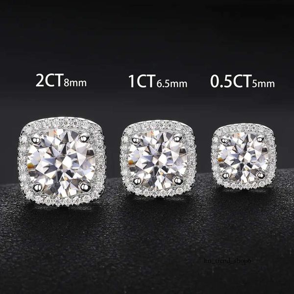 Swarovski 0.5Ct 1CT 2Ct Elmas Küpe 925 STERLING Gümüş Bling Moissanit Studs Küpe Mücevherleri Kadınlar Güzel Hediye 585