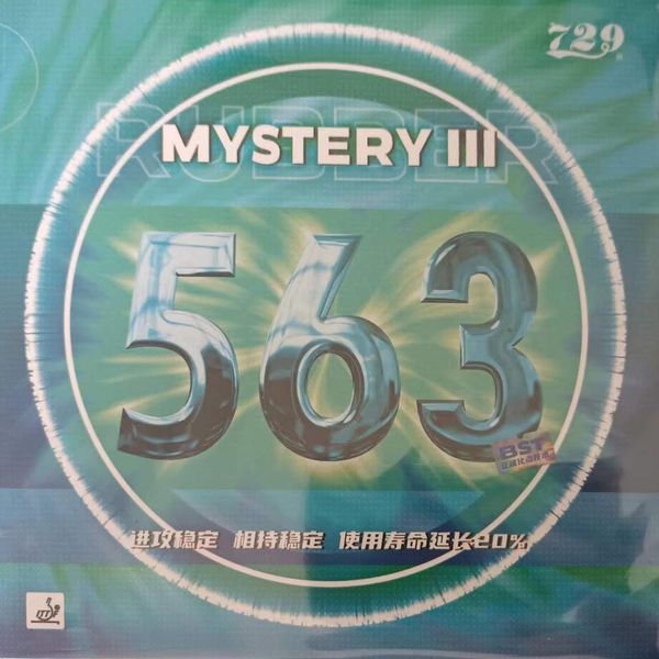 729 563 Mystery III (Mystery-3, Mystery 3, Mystery3) halb lange Pips-Out-Tischtennis (Pingpong) Gummi mit Schwamm