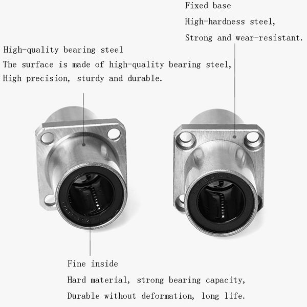 1pc flange central/central rolamento linear LMKC8LUU LMKC10LUU LMKC13LUU LMKC12LUU LMKC16LUU LMKC20LUU LMKC25LUU LMKC30LUU Hardware