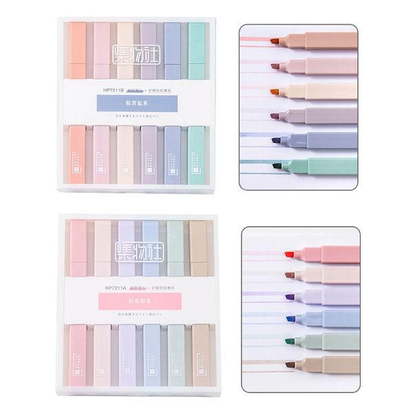 6pcs Highlighters colorati Penne Set Multifunctional Penne Penne Permanent Marker per gli insegnanti di insegnante Marcatura Presa delle note Note