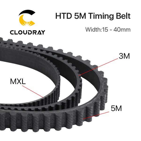 Cloudray Htd-5m Cinturão aberta 5m Cinturão de tempo 5m-15 20 25 30mm Poliuretano para Máquina de corte de gravura a laser de CO2