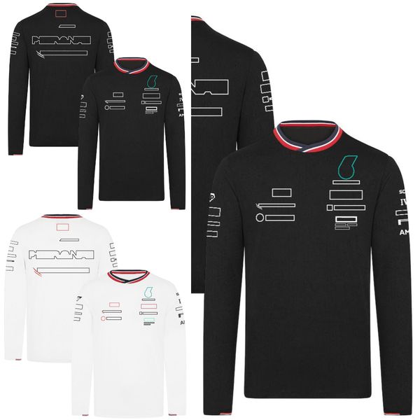 2024 F1 Takım T-Shirt Formül 1 Yarış Uzun Kollu T-Shirt Yeni Sezon Sürücü Yarış Takım Jersey Üstler Yaz Erkek Kadın Tişörtler Plus Boyut