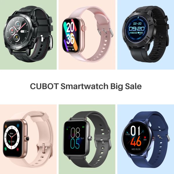 Watches Cubot Smartwatch Su geçirmez Android ios Sport Saat Erkekler İçin Kadınlar Kalp Hızı Kalori Fitness Tracker Saat İPhone için Xiaomi için