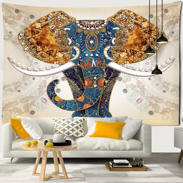 Mandala Padrão Elefante Tapestry Árvore da Vida Parede pendurada