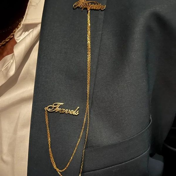 Nome Chain Men Spegnere regali per nozze per spille personalizzate per ospiti Gioielli in acciaio inossidabile Donne BADGE COLLARE COLLE