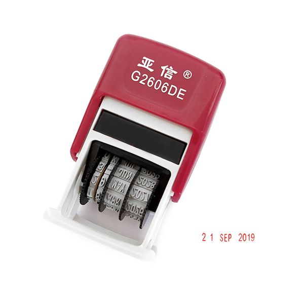 Meso inglese cinese Meso digitale SEALI Digital Account manuale Fabbro auto-in-in-intatti Stampo per la data di rullo regolabile con inkpad interno