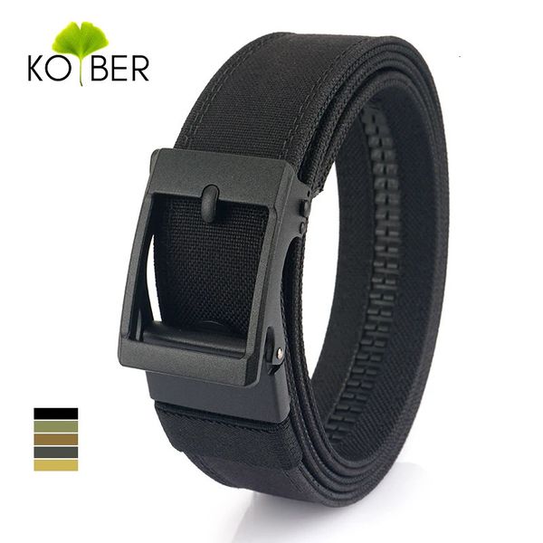 Kolber Cinturão tático duro para homens Metal Metal Buckle Militar Cinturão Militar 1100D Nylon Overdoor Ciaceiro IPSC Casual Male 240322