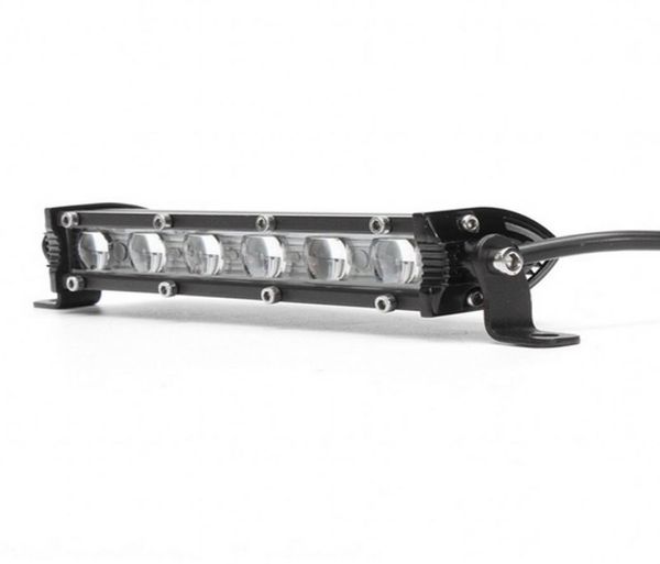 7 polegadas 6d 18W 6 18W LEITO DE TRABALHO DE TRABALHO DE LEITO 12V 7 polegadas Baço amarelo Extreme Slim Light Light Bar Bet Spot Bande Offroad Lamp para 1870559