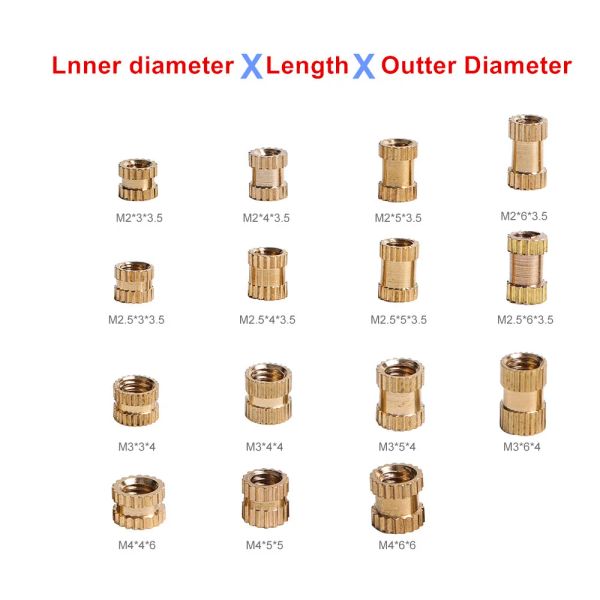 660/1150 PC INSERT INSERT NADO INCONTRO SET M2 M2.5 M3 M4 FILLA FILLA FLUSCHIO KIT Assortimento in ottone in ottone