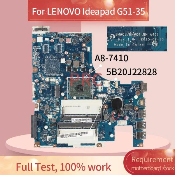 Scheda madre BMWQ3/BMWQ4 NMA401 per Lenovo IdeaPad G5135 A87410 Notebook Mainboard 5B20J22828zz DDR3 Laptop Motherboard