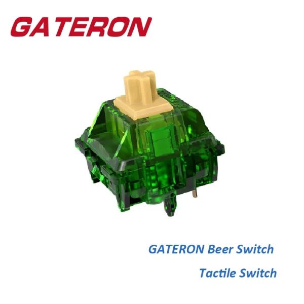 Accessori Gateron Interruttore di birra Gateron Tattile a 5 pin SMD RGB Green Green Fai -da -te tastiera meccanica HotSwap Pre -lubied per GK64 GH60 GMK67