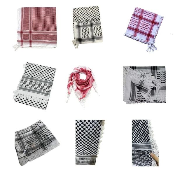 Religiöser arabischer erwachsener Keffiyeh Headscarf Turban Jacquard Muster Schal Outdoor Kopftuch für männliches tägliches Haar Accessoire 240325